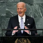 President Joe Biden addresses the 77th session of the United Nations General Assembly at the U.N. headquarters in New York City on Sept. 21, 2022. [ TIMOTHY A. CLARY/AFP | Getty Images North America ]